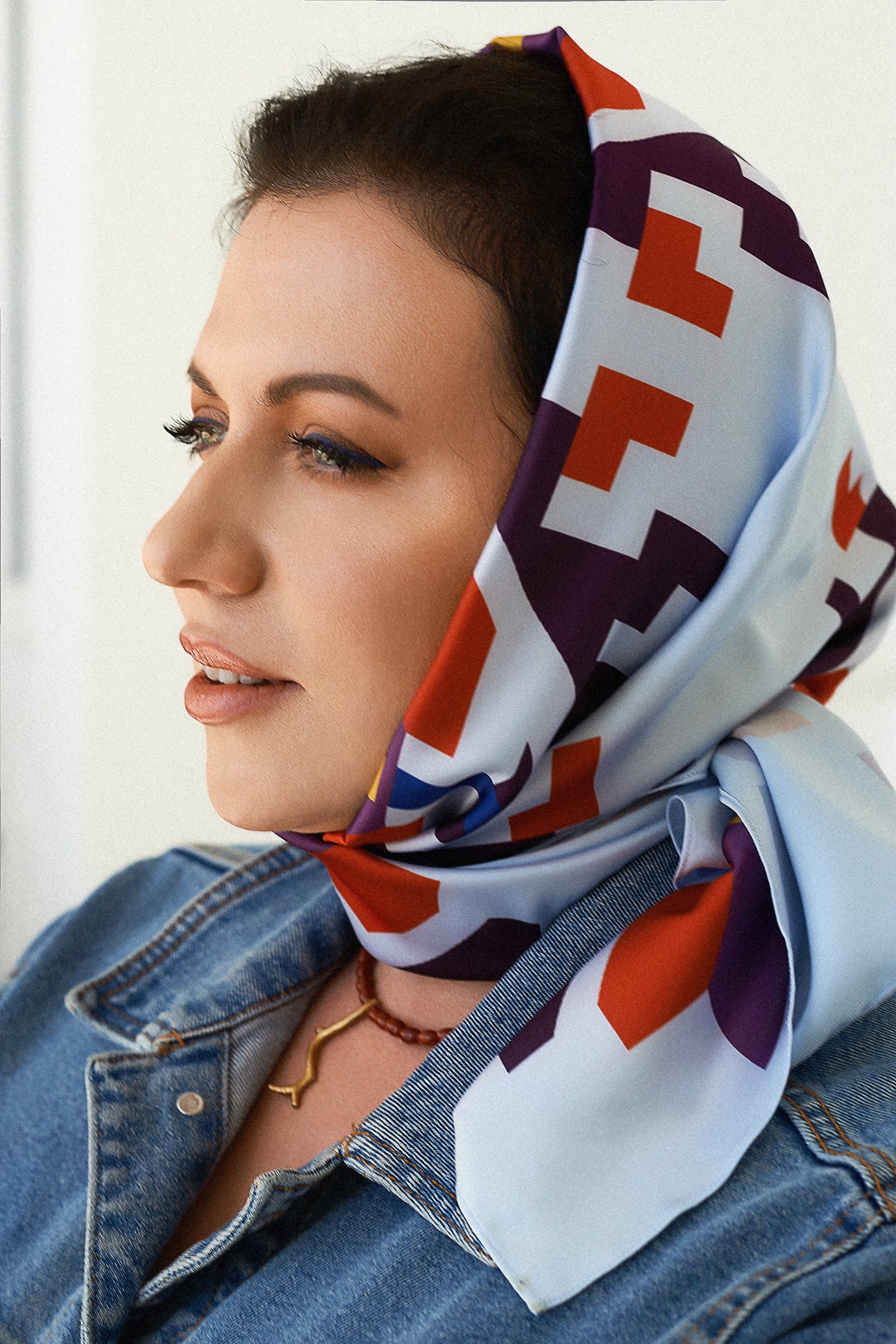 Tree of Life Silk Shawl – Ukrainian Ethnic Scarf, Lightweight & Elegant