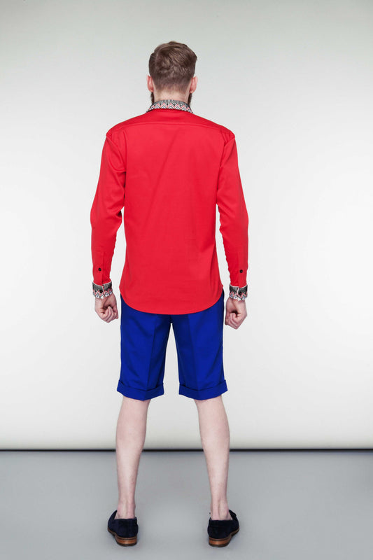 Red shirt with Kozak embroidery 2