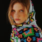 Silk scarf The colours with ethnic ornamets