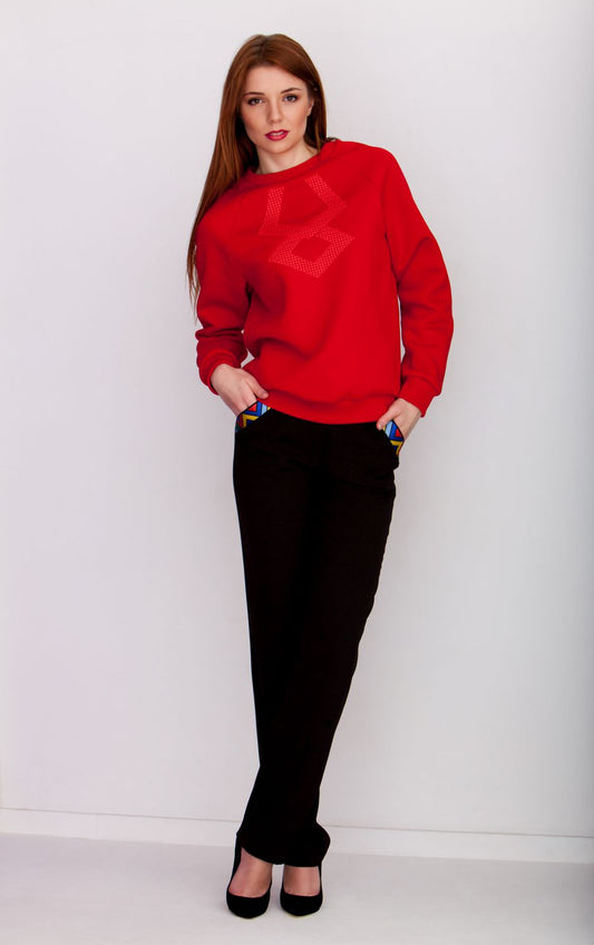 Брюки з вишивкою