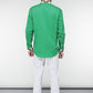Embroidered green shirt Magic rhombus
