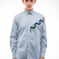 Embroidered Lightblue shirt of MAKI HOMMES