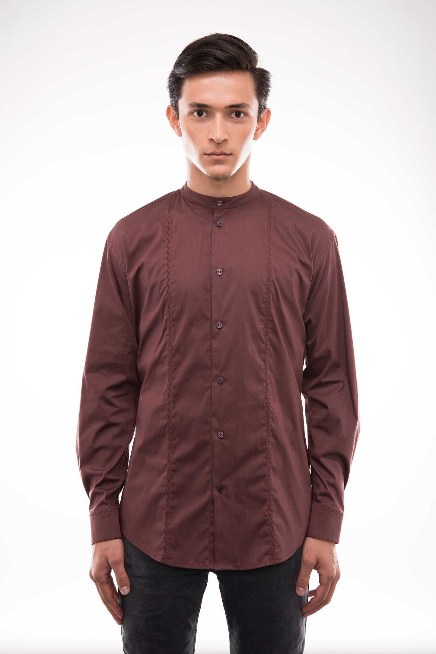 Brown Madeira Cotton-Silk Shirt - MAKI HOMMES