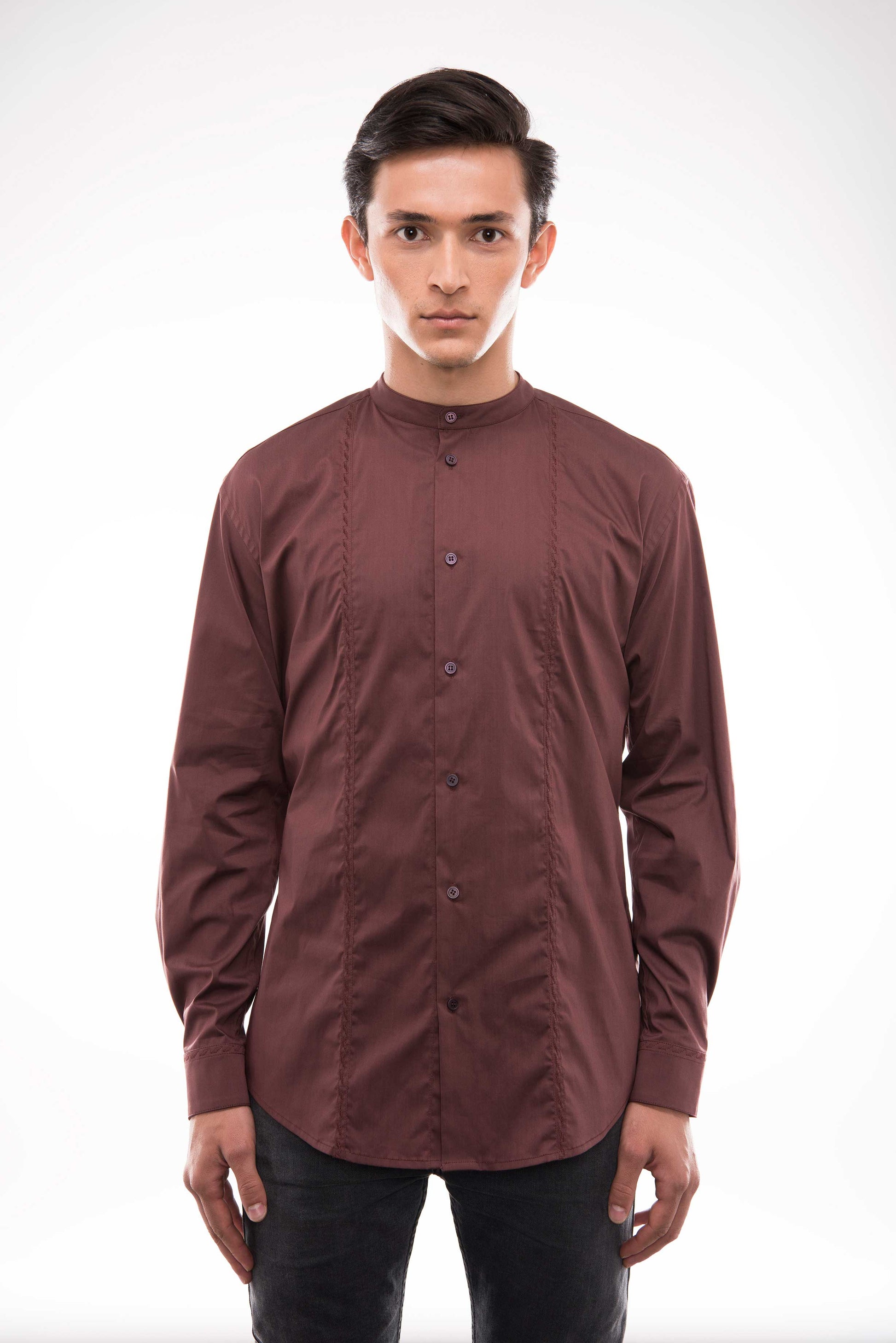 Brown Madeira Cotton-Silk Shirt - MAKI HOMMES