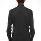 Designer Embroidered Shirt - Black & Red Motif for Men