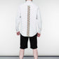 Grey Cotton-Silk Shirt - Magic Rhombus Embroidery