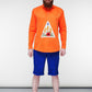 Hand-Embroidered Orange Shirt - Unique Grain Art