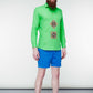 Light Green Cotton Shirt - Magic Rhombus Embroidery 
