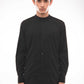 Men's Handmade Black Shirt - Textured Fabric Design