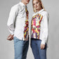 White Cotton Blouse - Anastasis Black & Red Print by Yulia Marushko