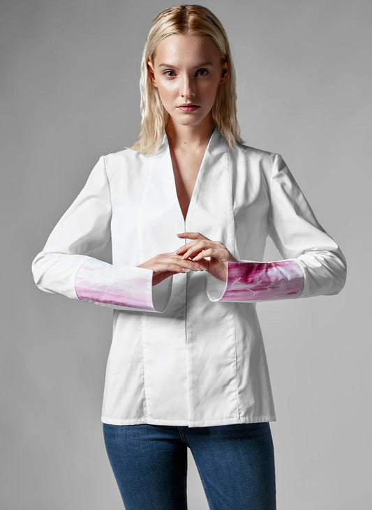 White blouse With Pink Print Anastasis