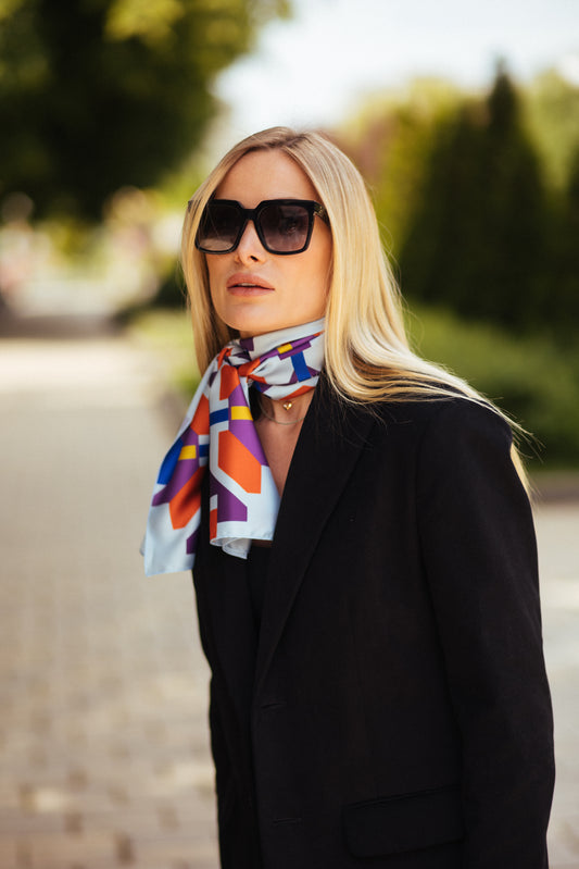 Tree of Life Silk Shawl – Ukrainian Ethnic Scarf, Lightweight & Elegant