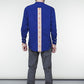 Embroidered with history lines Blue shirt