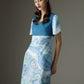 Skyblue Dress with batik